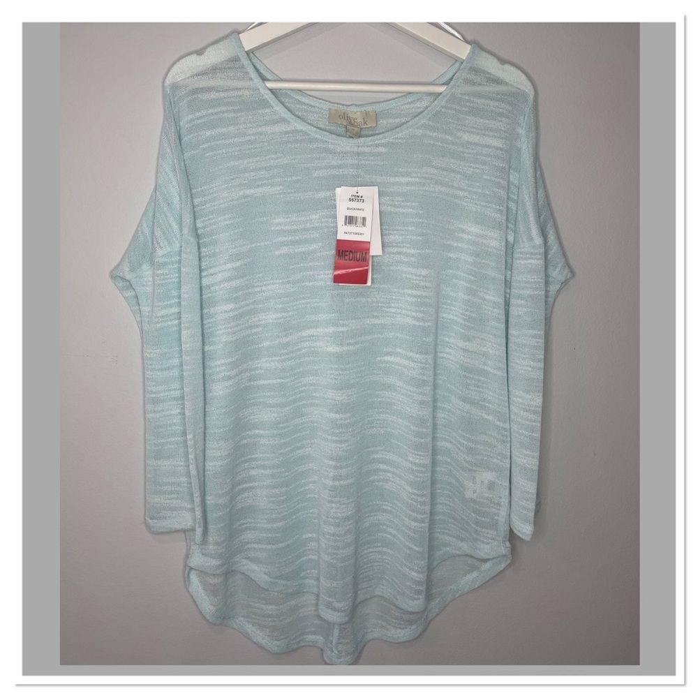Olive & Oak Ladies’ Scoop Neck Dolman Sheer Lightweight Tunic Blouse Sz M
